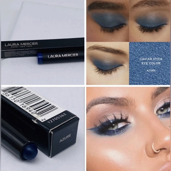 Laura Mercier Caviar Eye Shadow Stick 12hr Wear Azure Matte Blue FACTORY SEALED - Picture 2 of 16